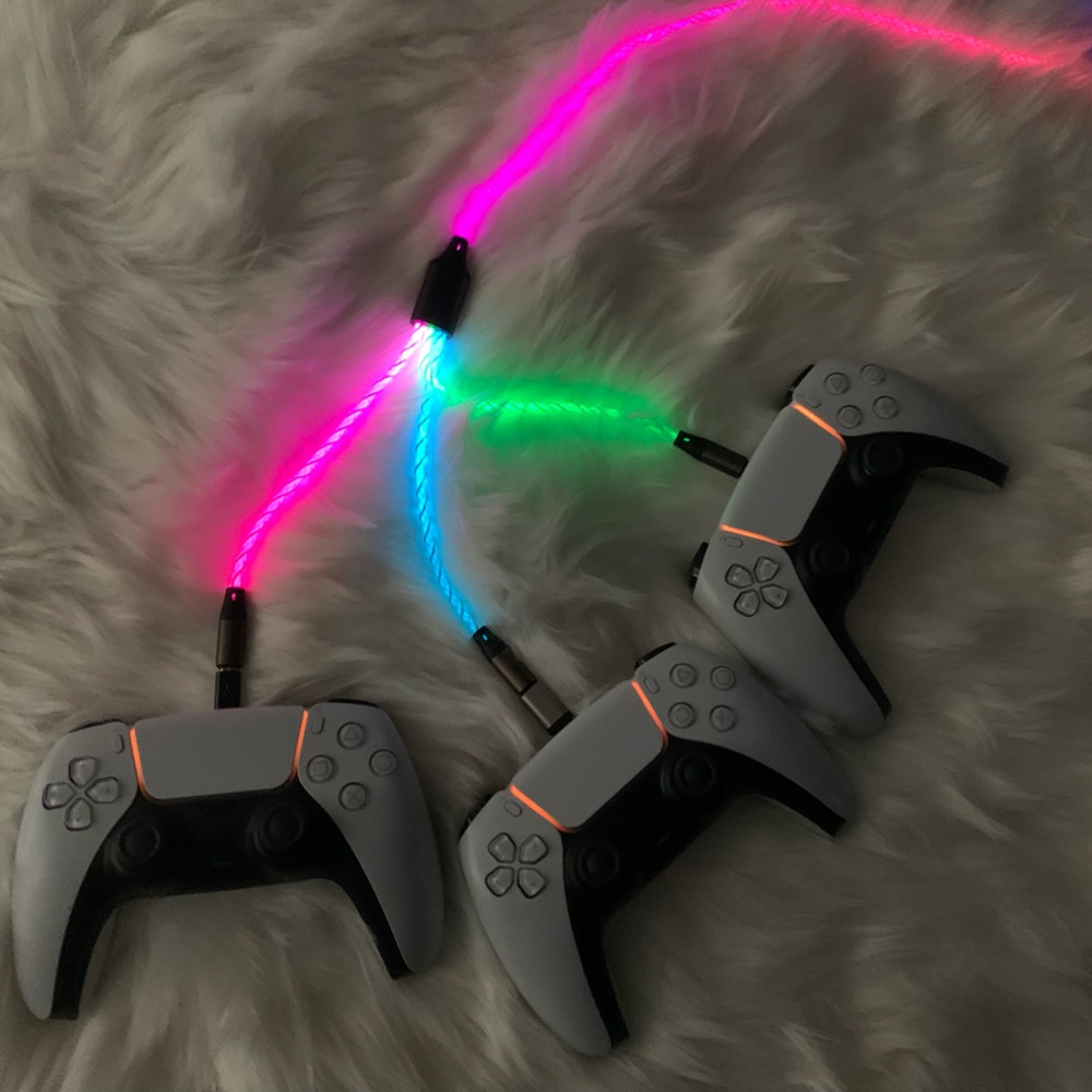 Colorful Fast Charging Cable For Sony PlayStation 5 Controller